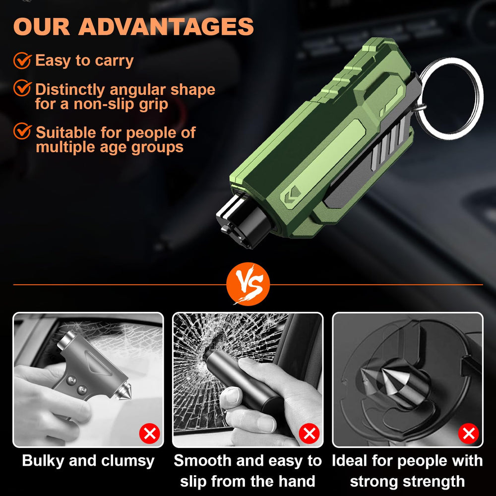 WHFLLIFE stainless steel spike window breaker for tempered glass impact