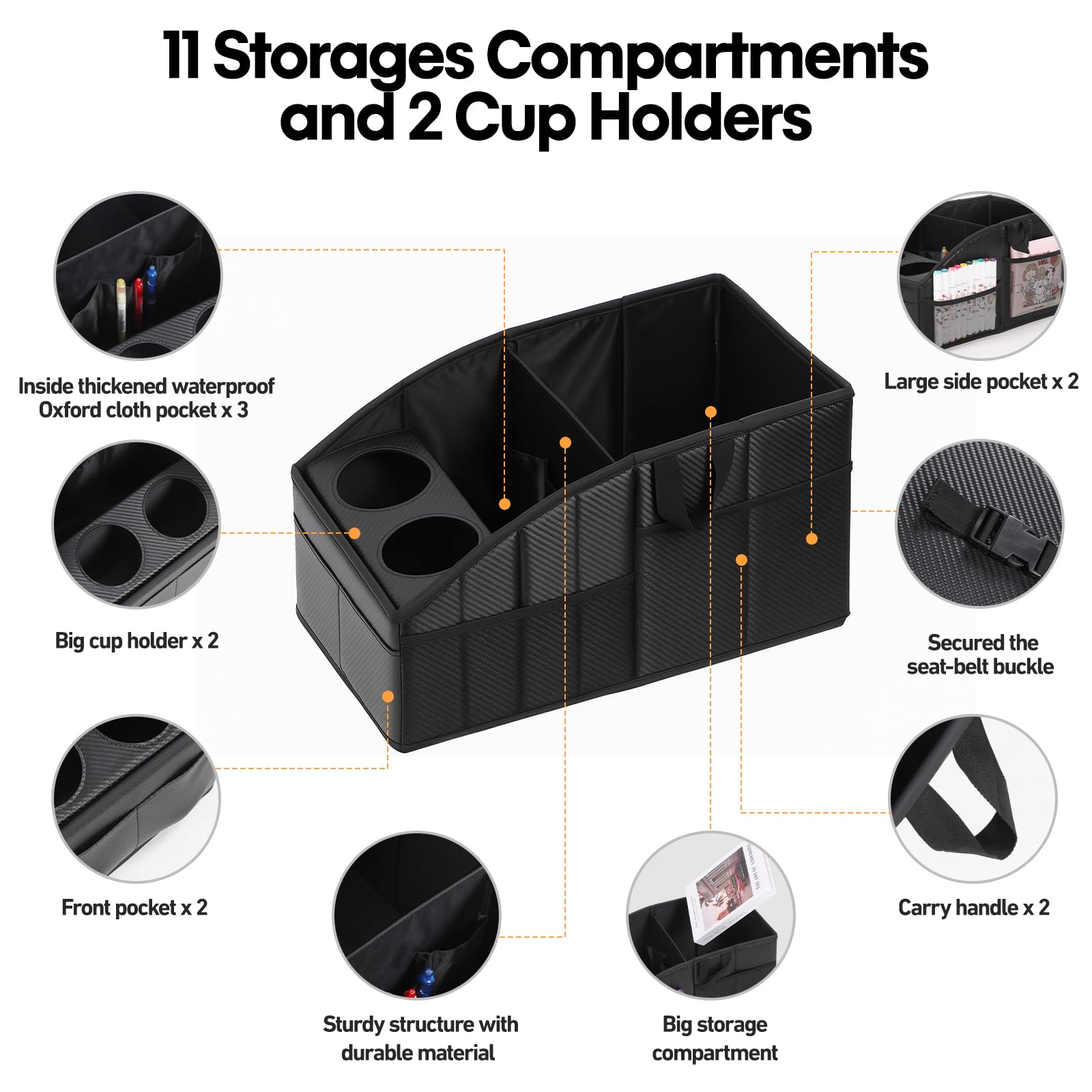 WHHMK side pockets provide extra space for toys and snacks