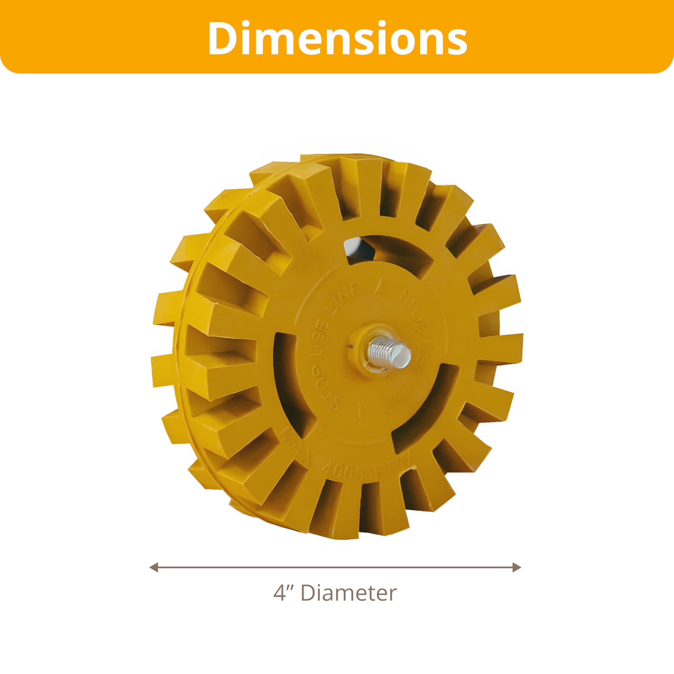 Whizzy Wheel drill adapter setup enables quick, tool-free decal removal.