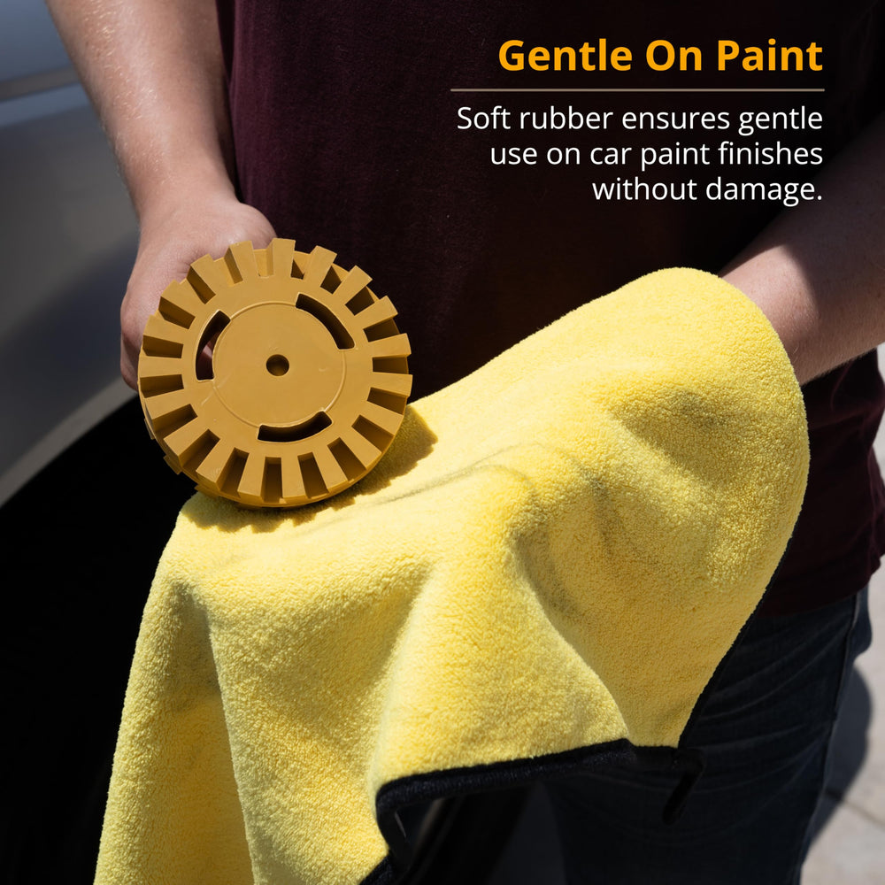 Whizzy Wheel removal on vinyl decal shows versatile application on various surfaces.