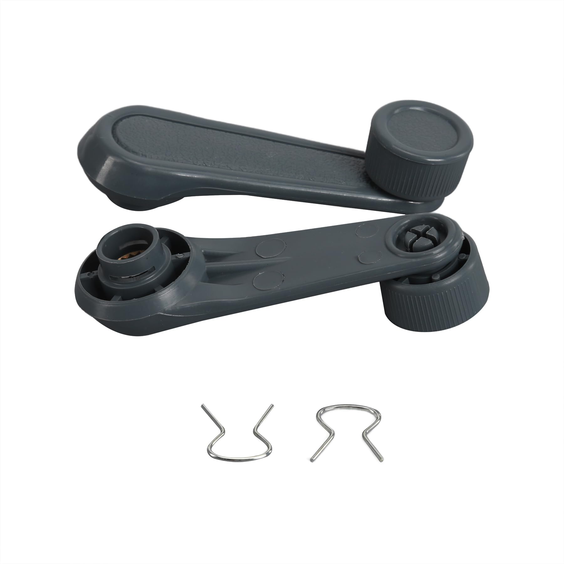 Whkdscvmu window crank handle grey front view showing durable construction for Toyota interiors