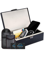 WHonor Faraday Box top view shielding key fob from remote access