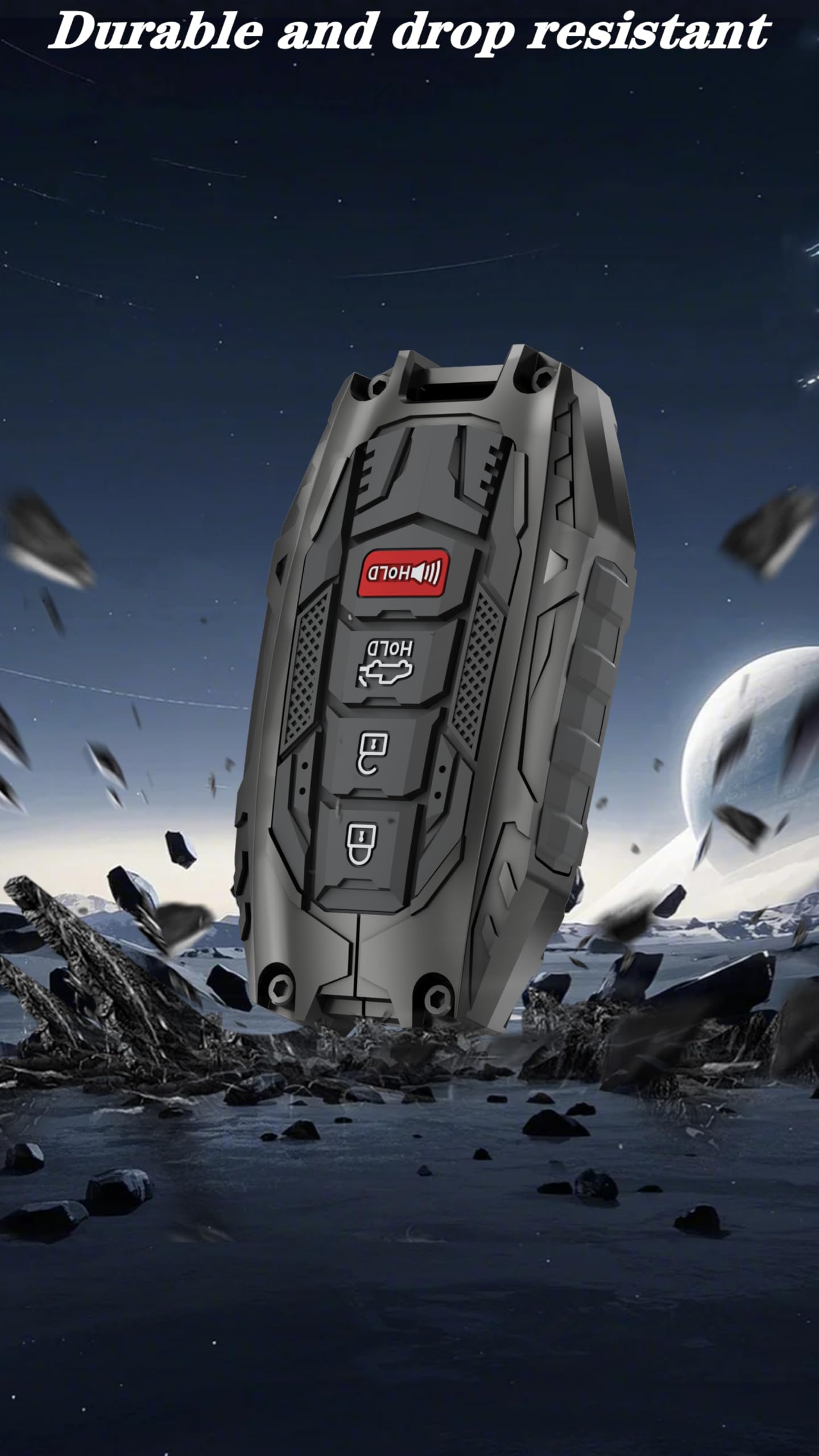 WiCuaSix durable metal construction key protector close-up