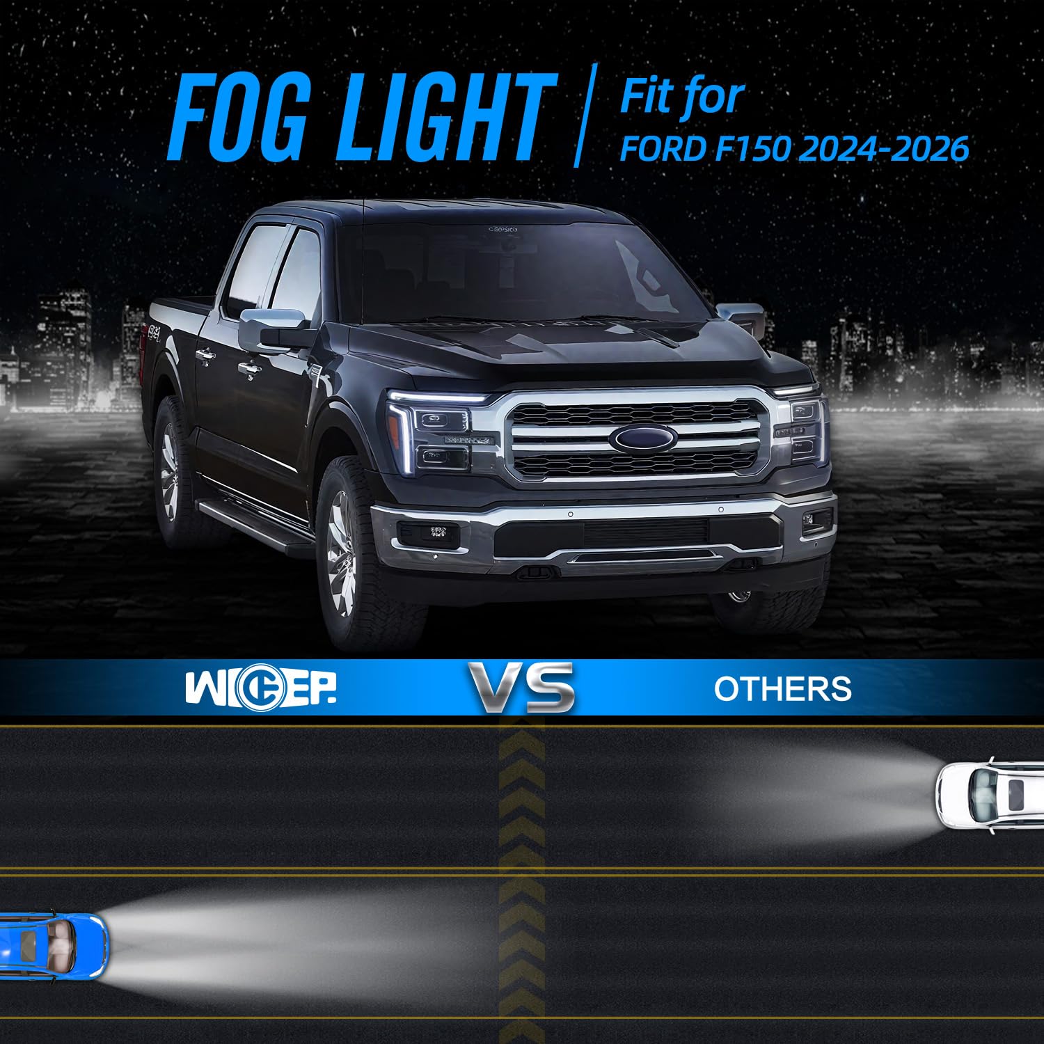 Wideep durable fog light assembly built to withstand road vibrations