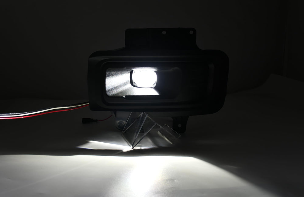 Wideep LED fog light fitment showing precise alignment and fit