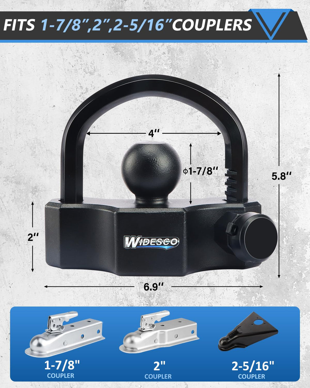 Widesco heavy-duty anti-theft core provides strong trailer security.