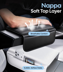Wigoo center console lid cover for Tesla Model 3 Highland guards the armrest area