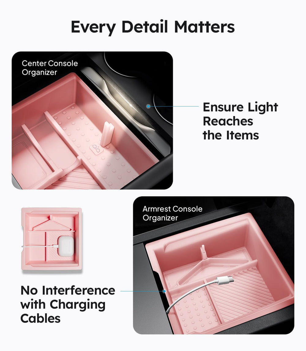 Wigoo preserved cup holder space with organizer pink finish