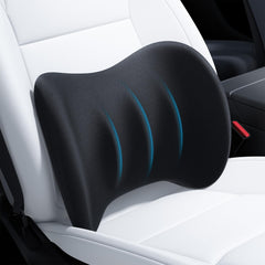 Wigoo lumbar pillow shows ergonomic triple-contour design for posture support.