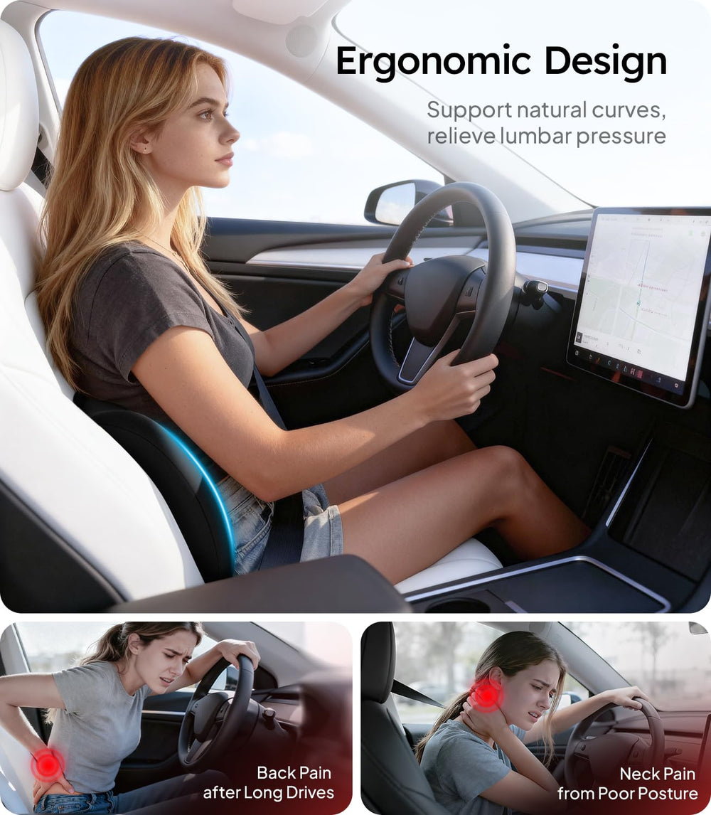 Wigoo lumbar pillow close-up memory foam core delivering lasting comfort.