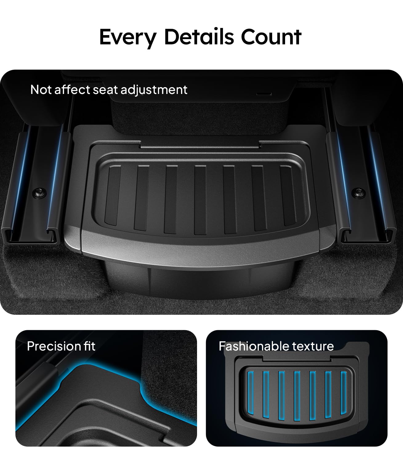 Wigoo discreet back-seat organizer preserves legroom while keeping essentials accessible.