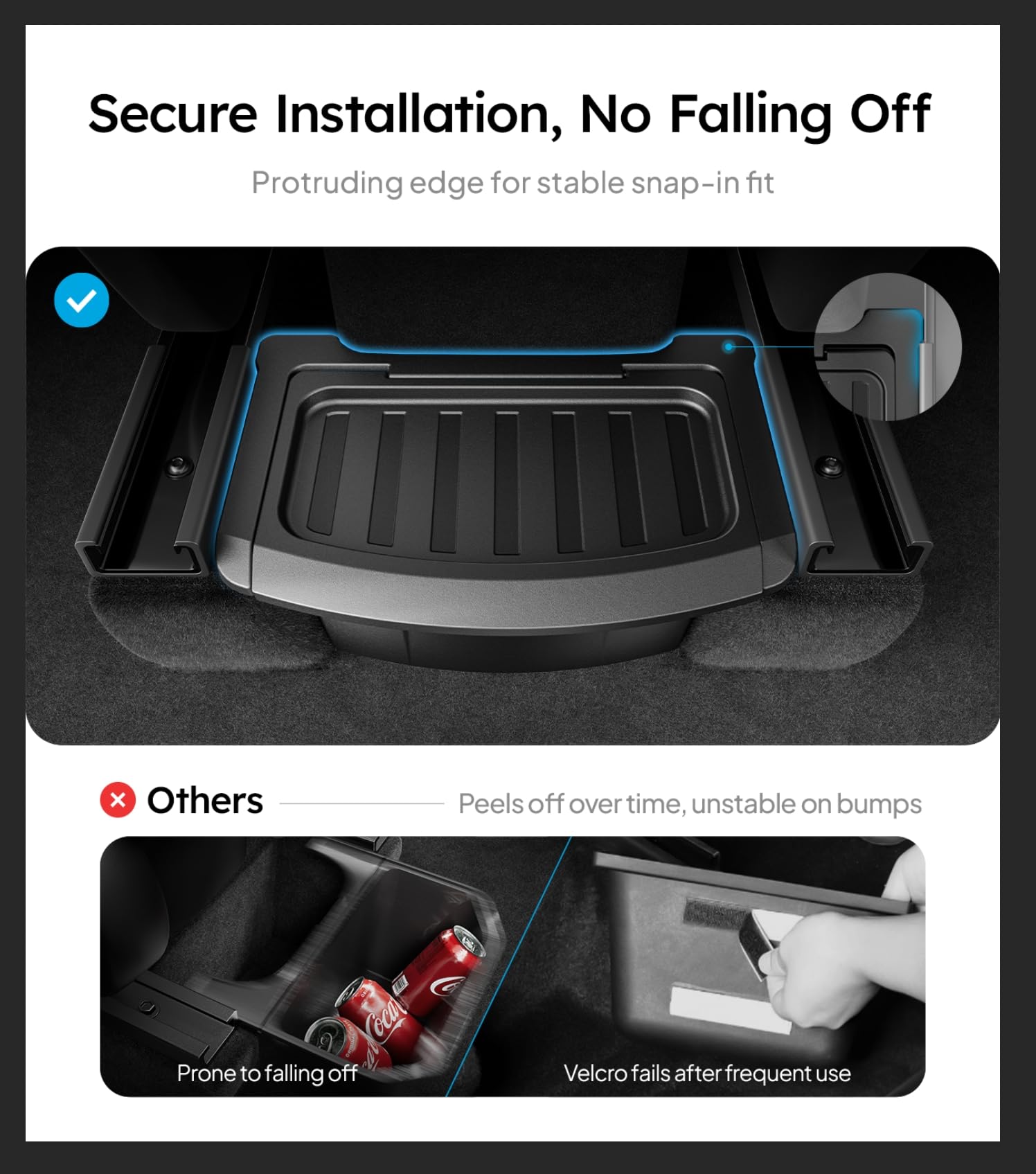Wigoo soft-touch surface reduces noise and protects items.