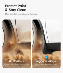 Wigoo Model Y mud flaps rear left fit highlights all weather protection against road debris