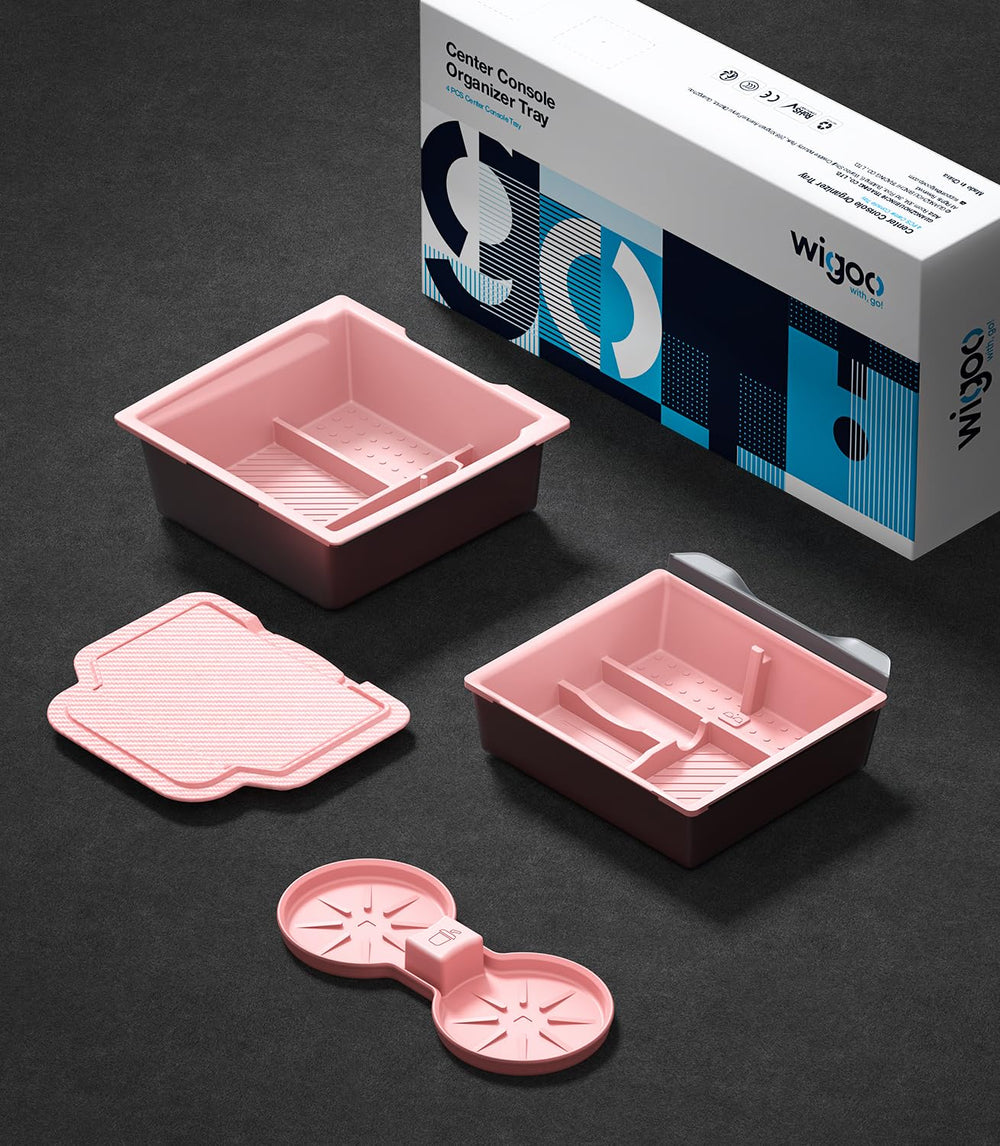 Wigoo silicone pads dampen noise in center console pink setup