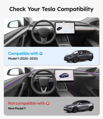 Wigoo snap-in installation provides stable fit on uneven roads for Model Y.
