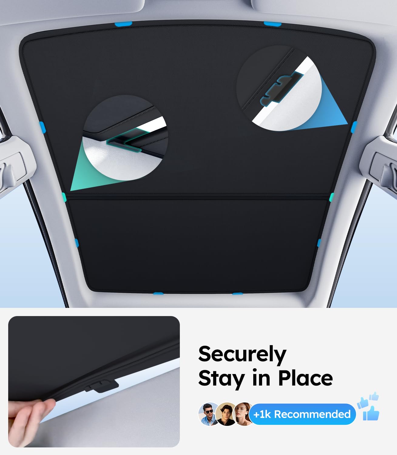 Wigoo user manual guiding quick installation and care for Model Y sunshade.