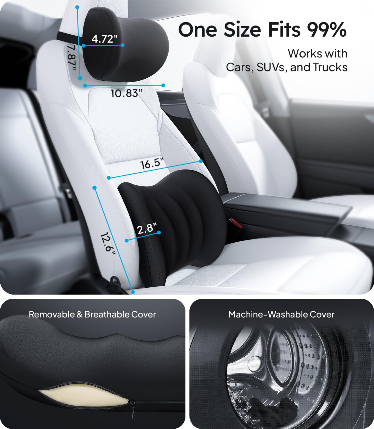 Wigoo pillow set ships compactly with hygiene-friendly vacuum packaging.