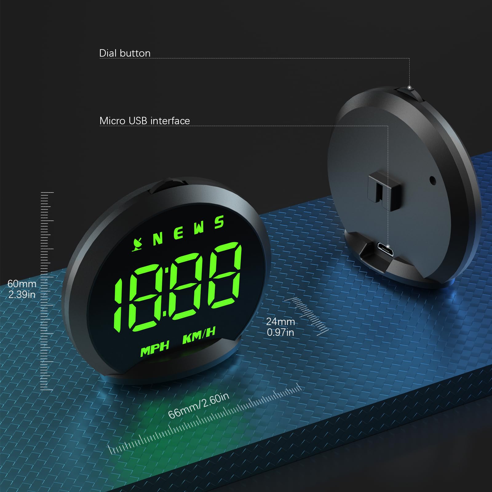 wiiyii G13 driving direction compass shows direction and GPS context