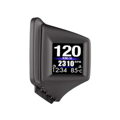 wiiyii Head Up Display P8 mounted on the A-pillar for distraction-free viewing