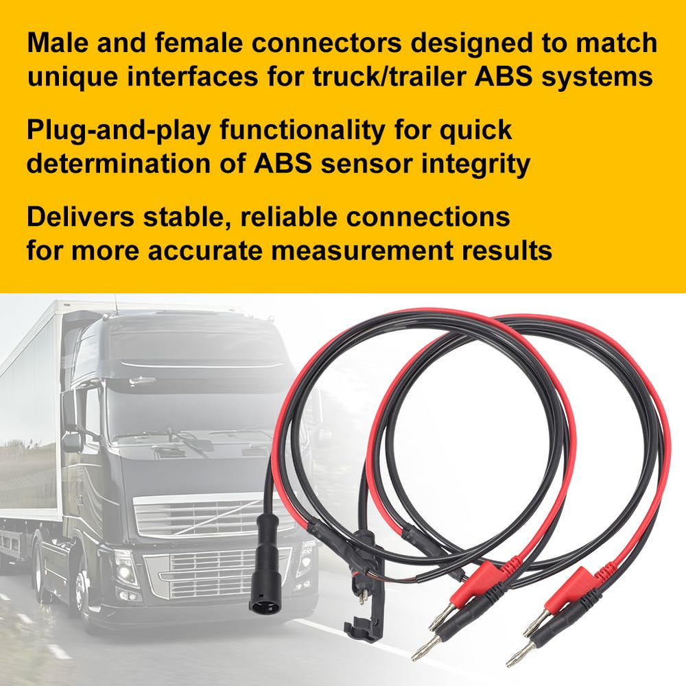 WIKIBB ABS diagnostic cable two-piece set supports truck and trailer testing.