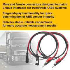 WIKIBB ABS diagnostic cable two-piece set supports truck and trailer testing.