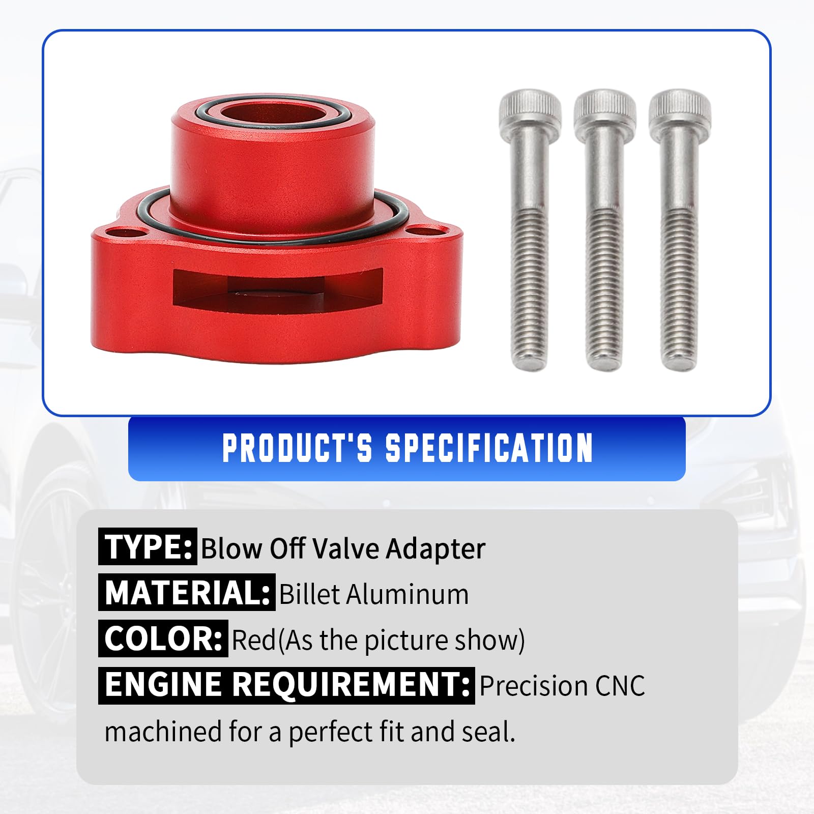 Packaging with hardware and components for a complete bolt-on upgrade.