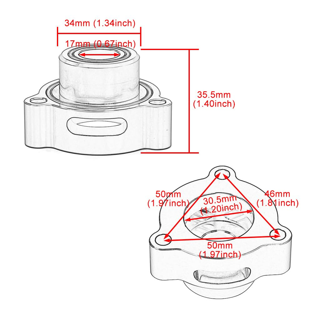 WIKIBB BOV adapter ready for EcoBoost performance upgrades.