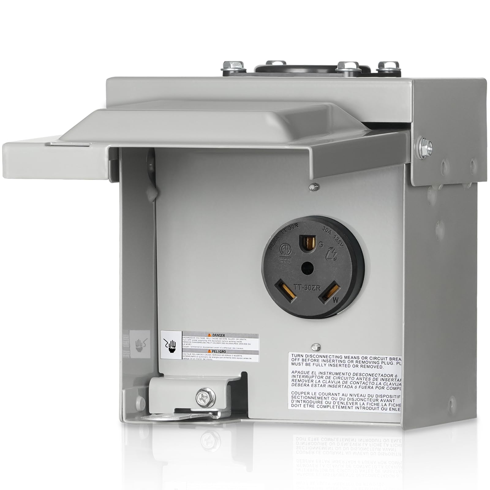 WILAWELS TT-30R outdoor power outlet box for RVs with rugged exterior