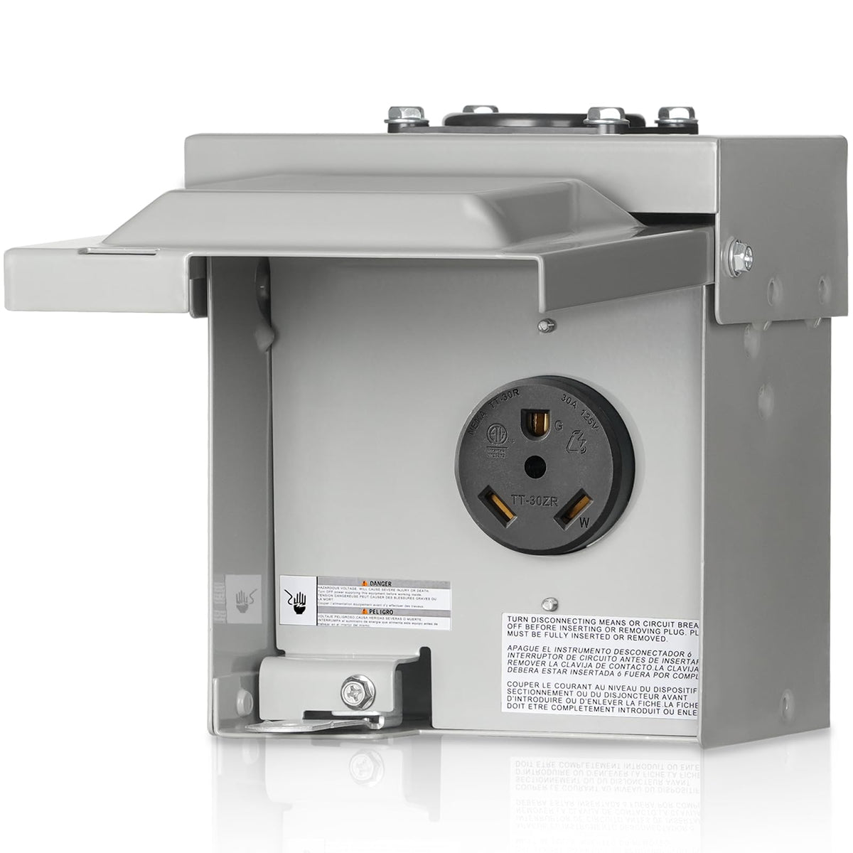 WILAWELS TT-30R outdoor power outlet box for RVs with rugged exterior