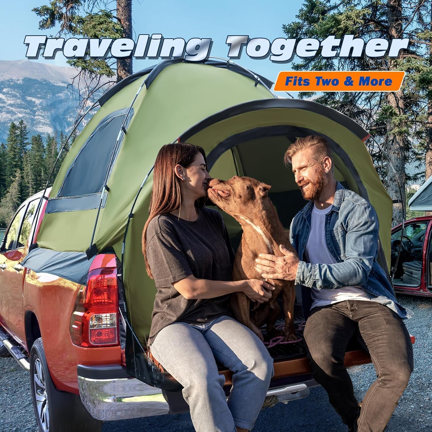 WildFinder truck bed tent two to three person use for cozy nights in the bed