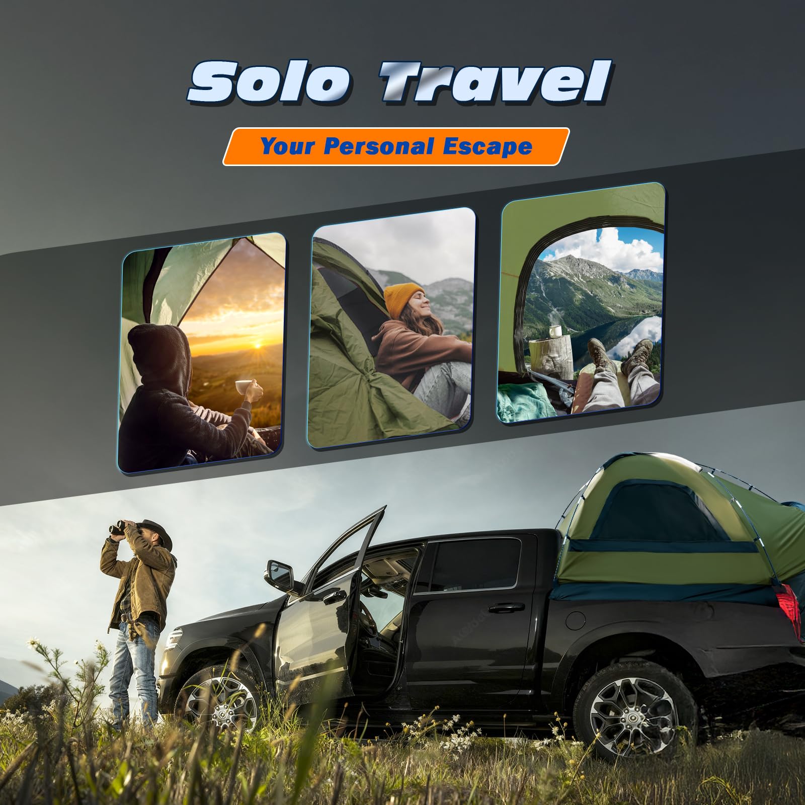 WildFinder truck bed tent color-coded poles simplify quick setup