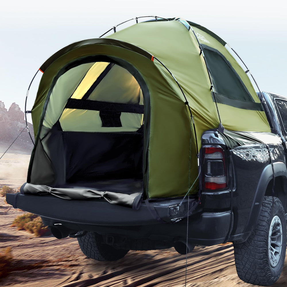 WildFinder truck bed tent interior offers spacious two-person sleeping area
