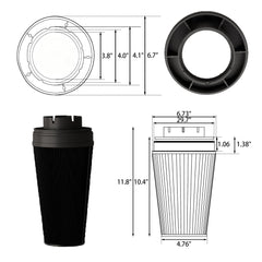 Wilk heat shield keeps intake air cooler under the hood.
