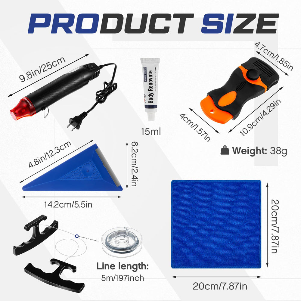 WILLBOND heat gun for emblem removal aids glue melting for smoother peel.