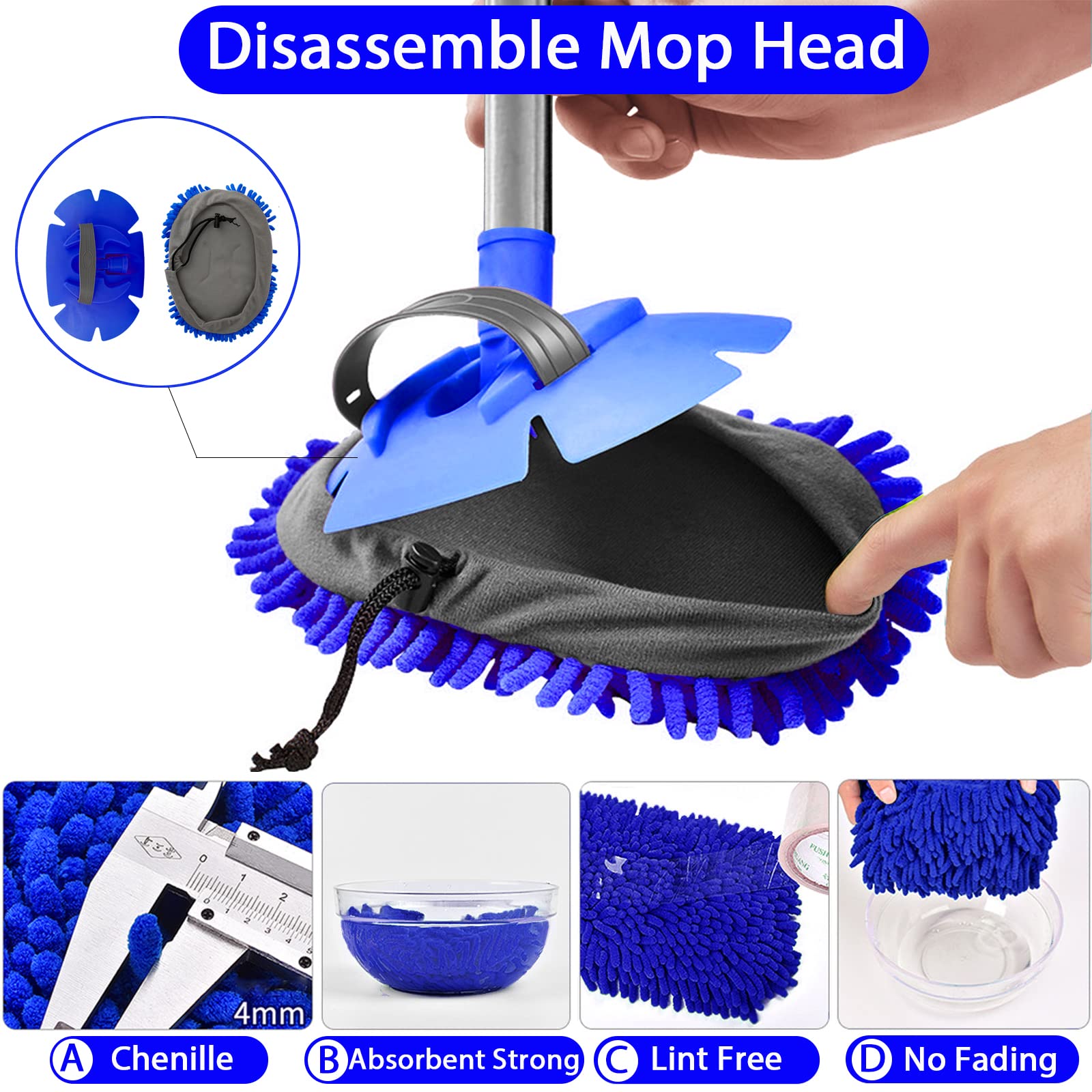 WillingHeart 2-in-1 detachable design switches between brush and microfiber mitt.