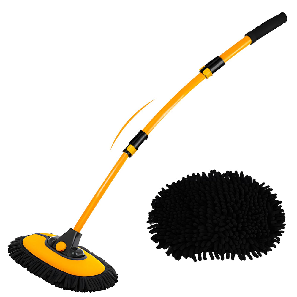WillingHeart curved brush with 43in extension makes roof cleaning effortless.