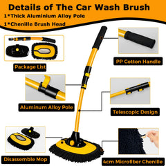 WillingHeart microfiber chenille bristles absorb water without scratching paint.