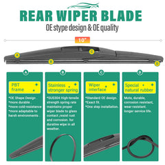 WINDSMILE 10 inch rear wiper blade for Infiniti QX80/QX56