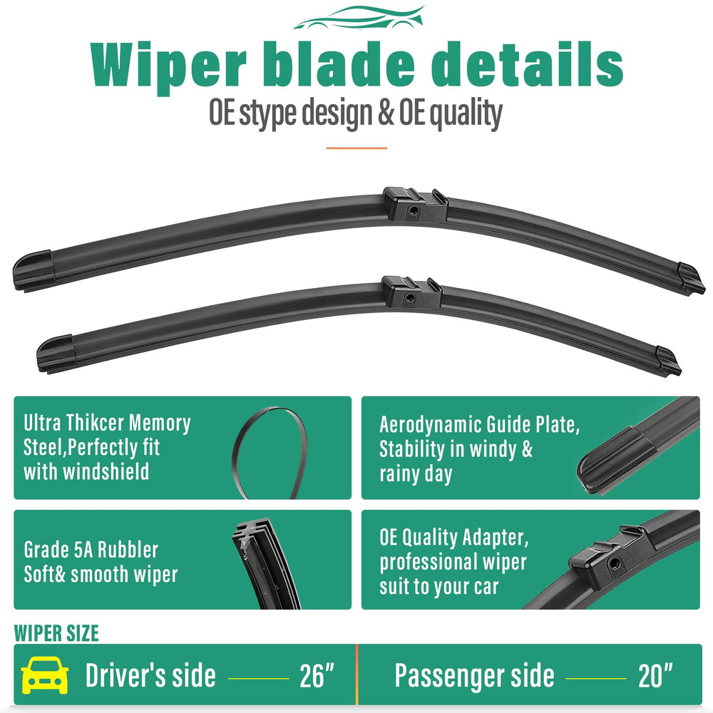 WINDSMILE 13-inch rear wiper blade offers reliable rear glass wipe