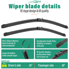 WINDSMILE 13-inch rear wiper blade offers reliable rear glass wipe