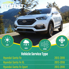 WINDSMILE 14-inch front wiper blade provides a clean wipe on Santa Fe.