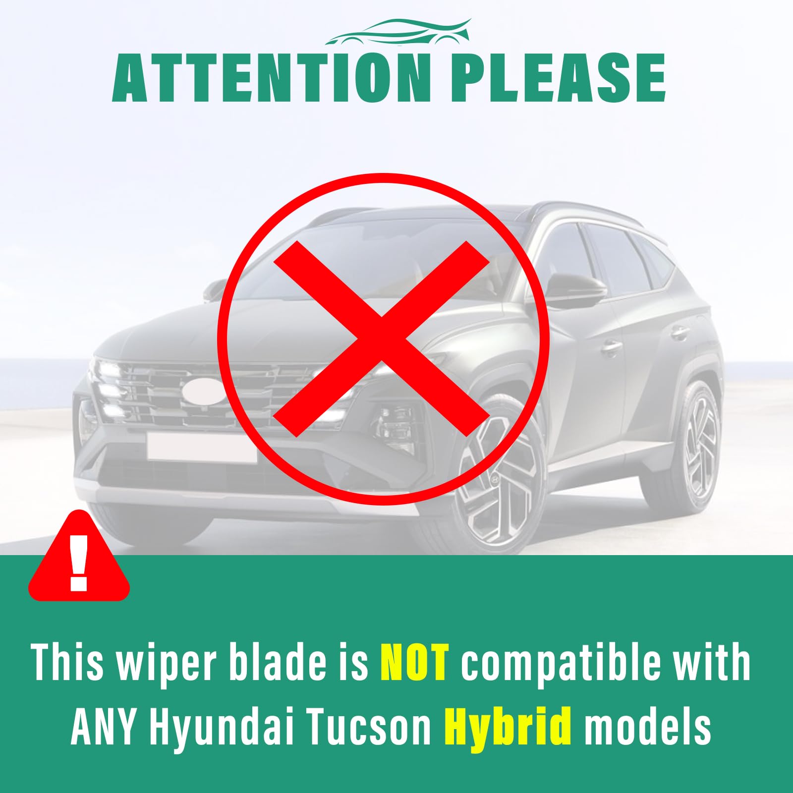 WINDSMILE 16-inch front wiper blade for precise wiping