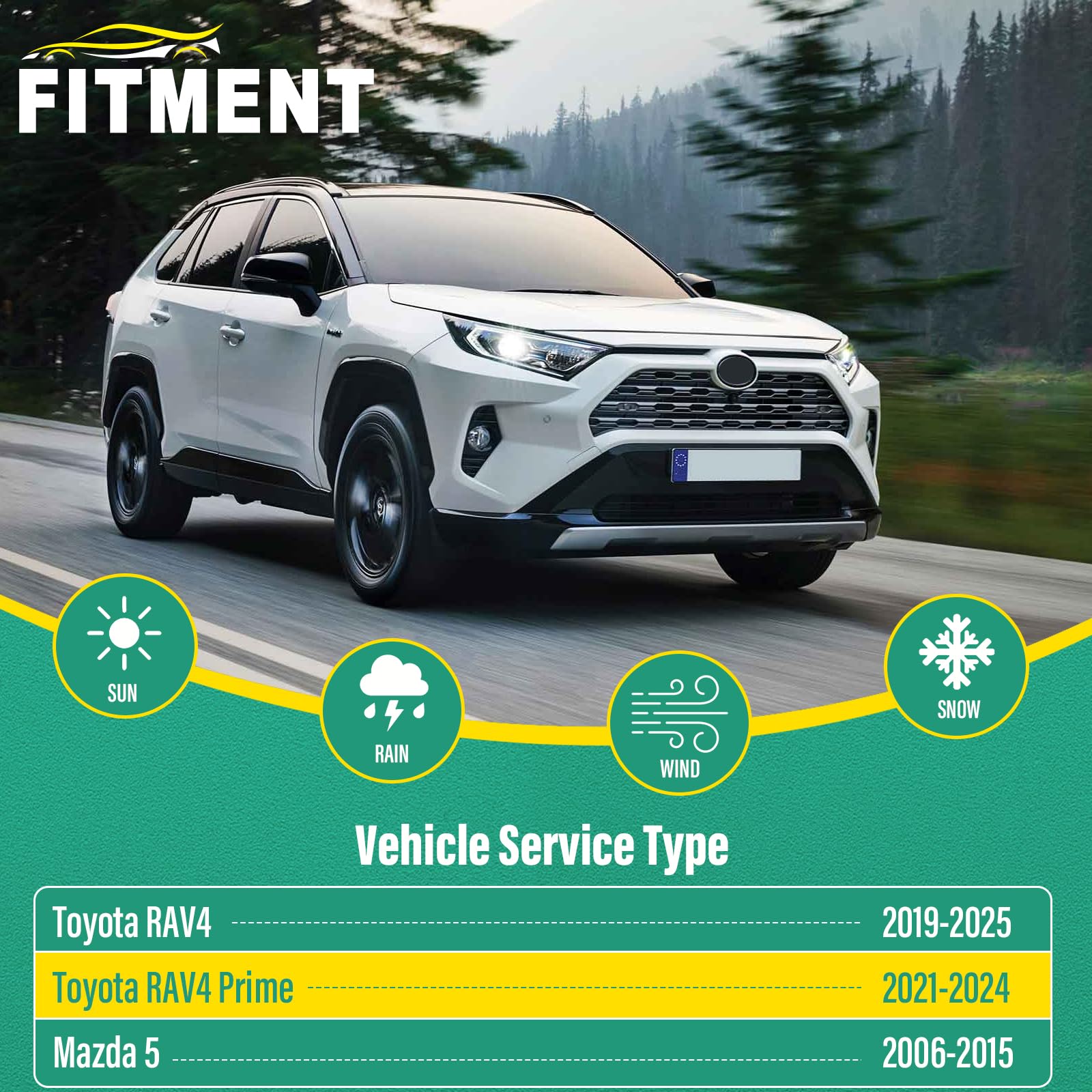 WINDSMILE 16-inch front wiper for Toyota RAV4 delivers streak-free wipes