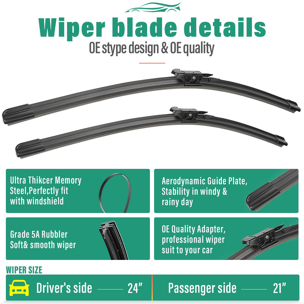 WINDSMILE 21-inch front wiper blade for Pontiac G6 delivers streak-free performance.