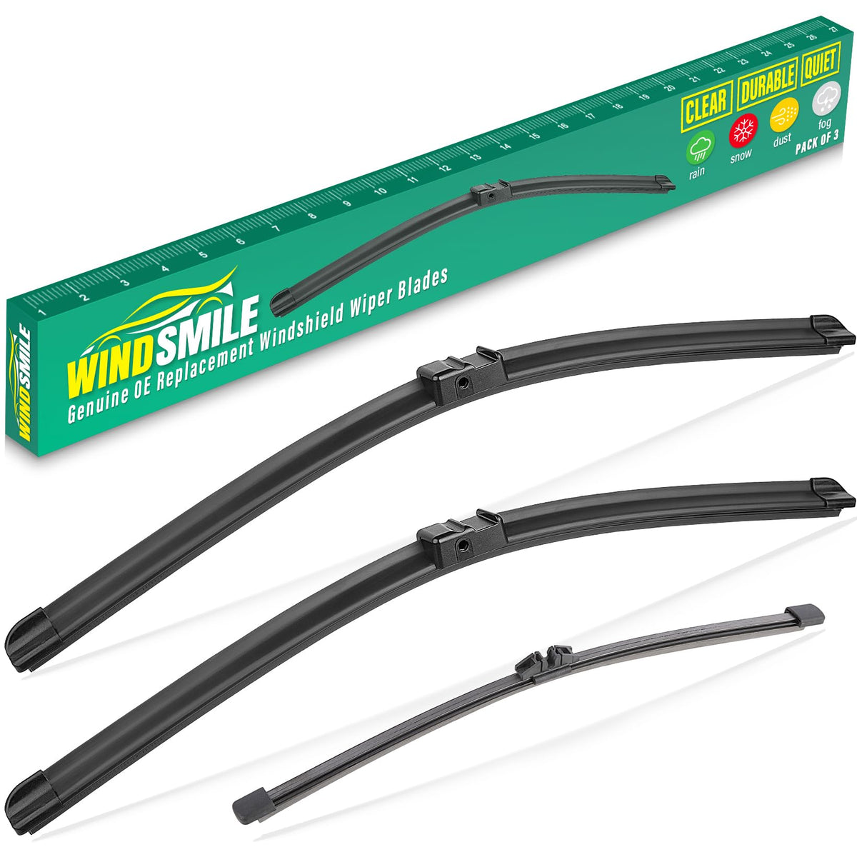 WINDSMILE 26-inch front wiper blade for BMW X3 delivers clear rain visibility