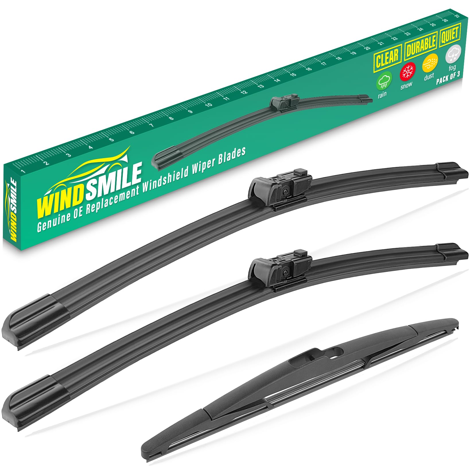 WINDSMILE 26-inch front wiper blade for Volvo XC60 delivers clear all-weather visibility.
