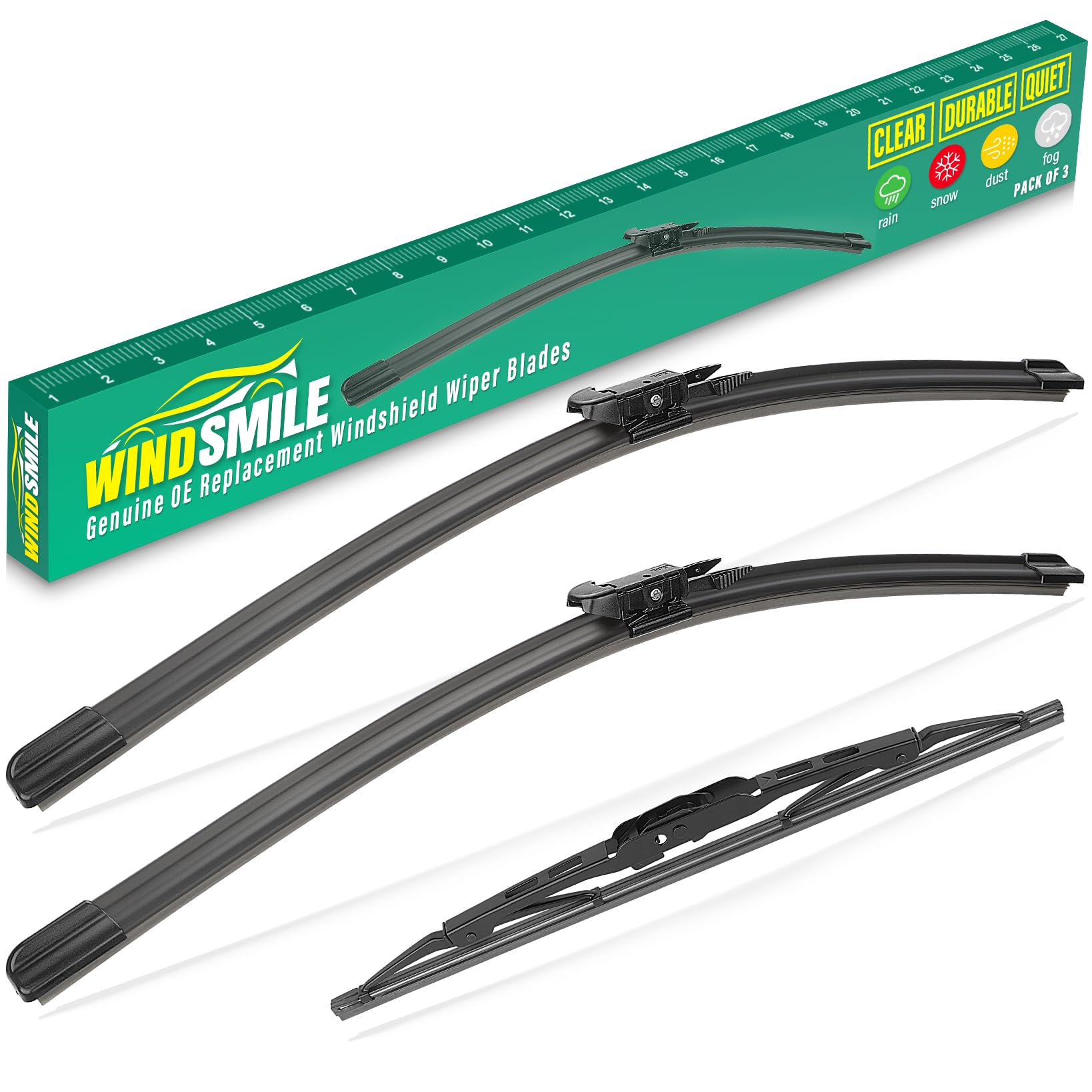 WINDSMILE Acadia 24in front wiper blade for crisp, streak-free viewing