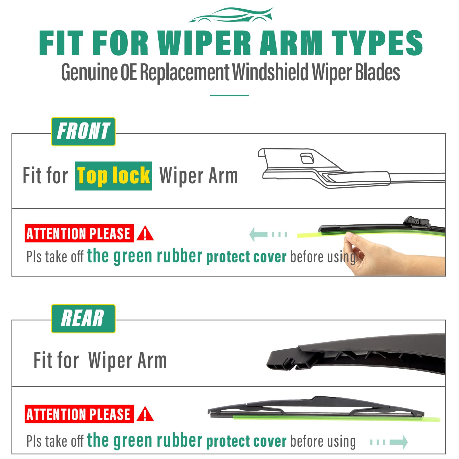 WINDSMILE all-weather wiper blades perform in rain, snow, and heat.