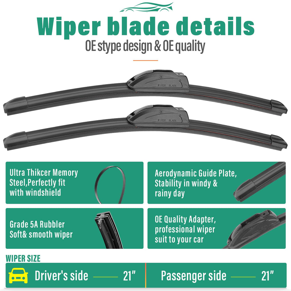 WINDSMILE all-weather wiper set pack3 for year-round reliability.