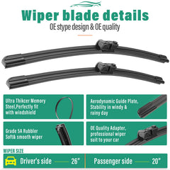 WINDSMILE 16-inch rear wiper blade for BMW X7 delivering clear rear visibility.